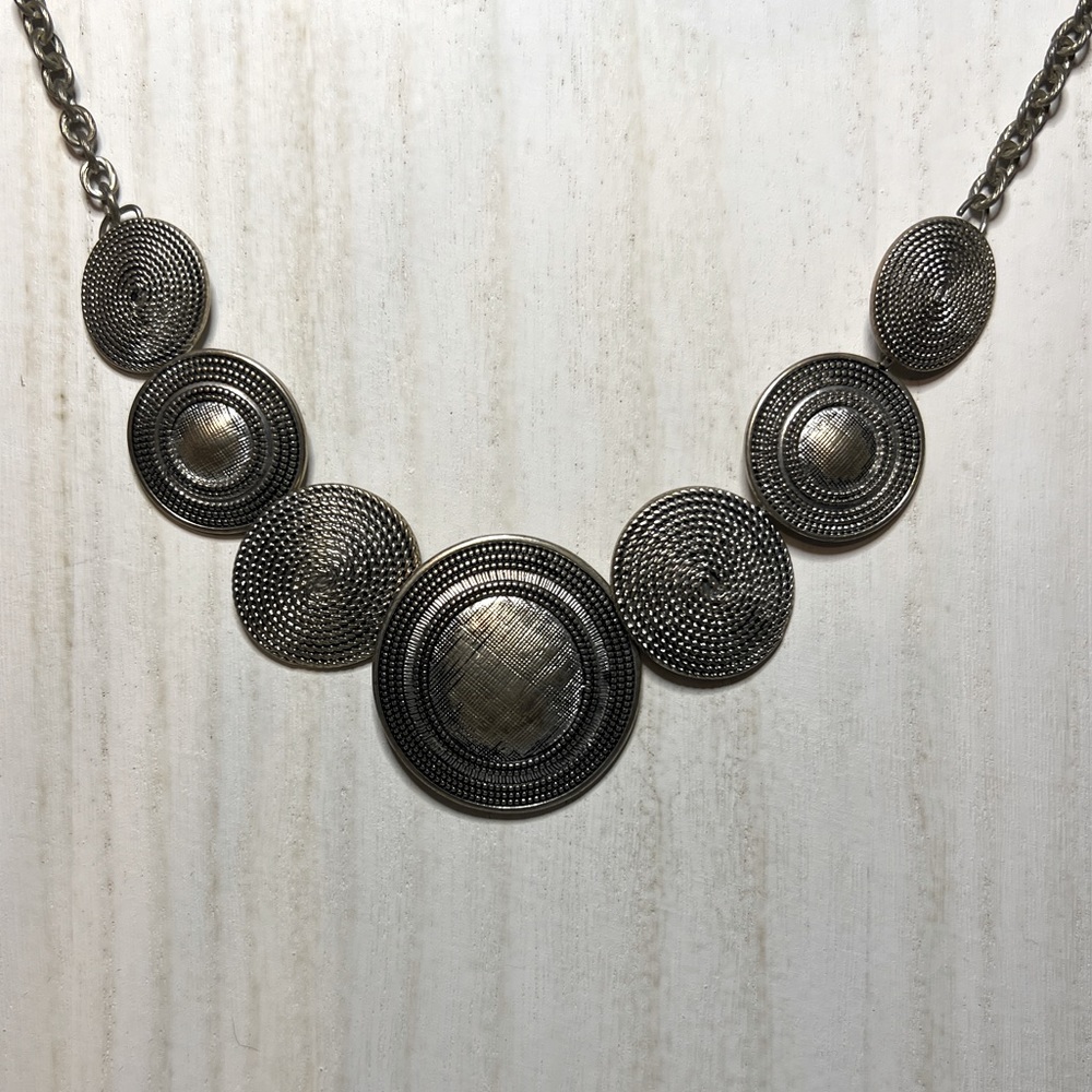Bill Blass Silver Tone Statement Necklace